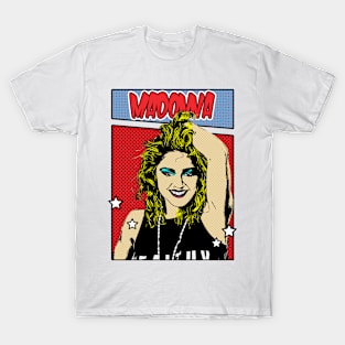 Madonna 80s Pop Art Comic Style T-Shirt